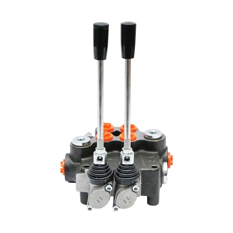 Distribuitor hidraulic cu 2 manete, racord instalatie M22x1.5 debit 80L/min Tractor Forestier Breckner Germany